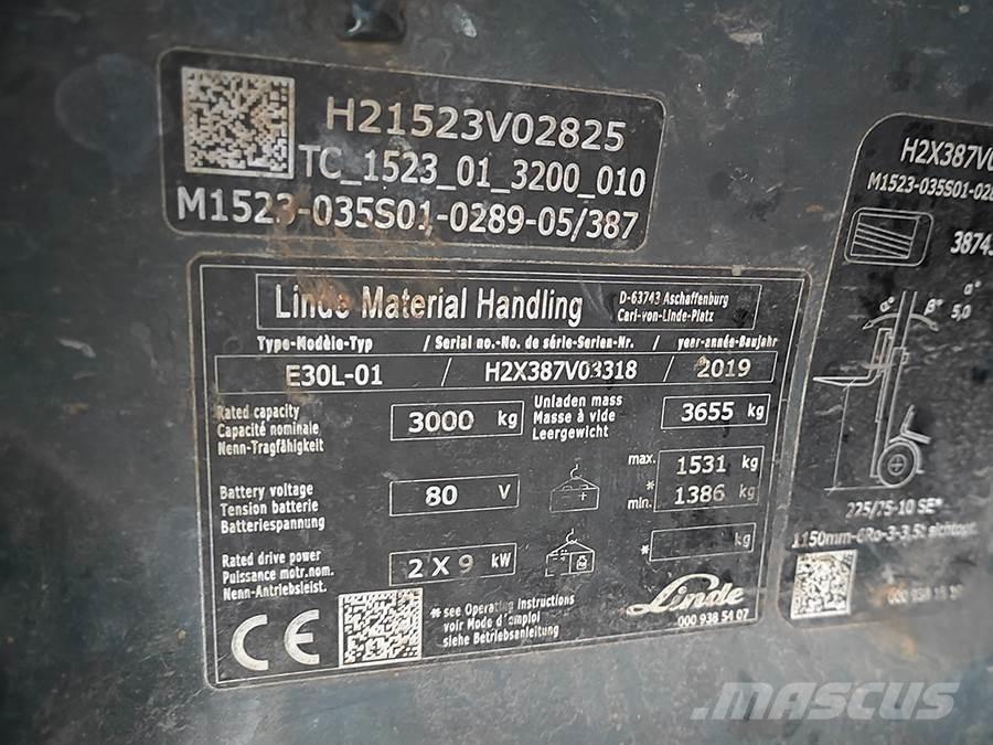 Linde E30L-01 Elektrische heftrucks