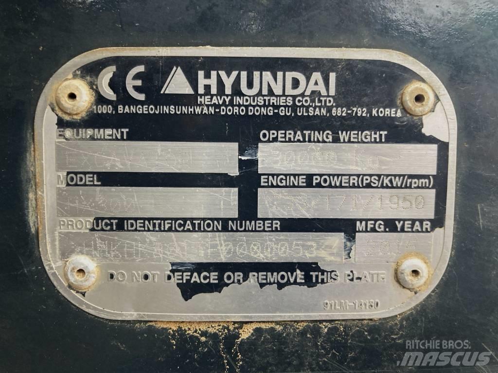 Hyundai HX 300 L Rupsgraafmachines
