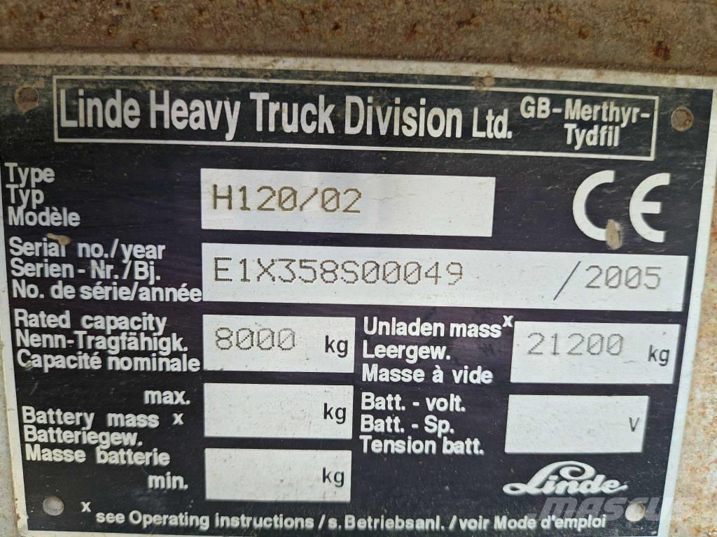 Linde H 120 Diesel heftrucks
