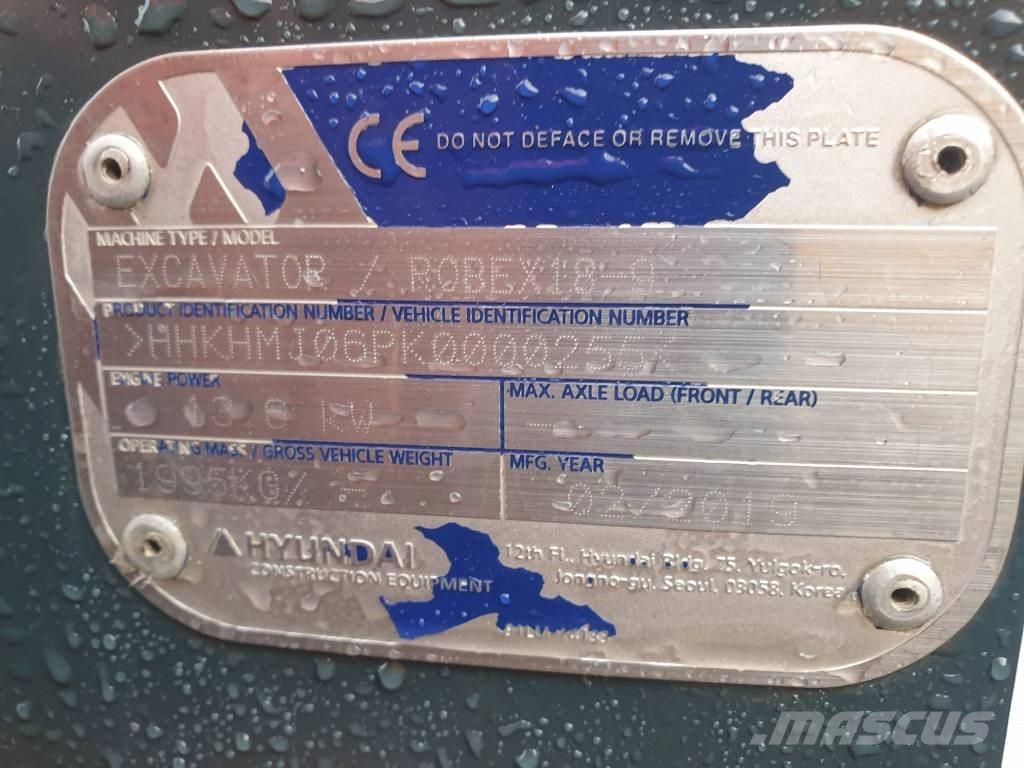 Hyundai Robex 18-9 Minigraafmachines < 7t