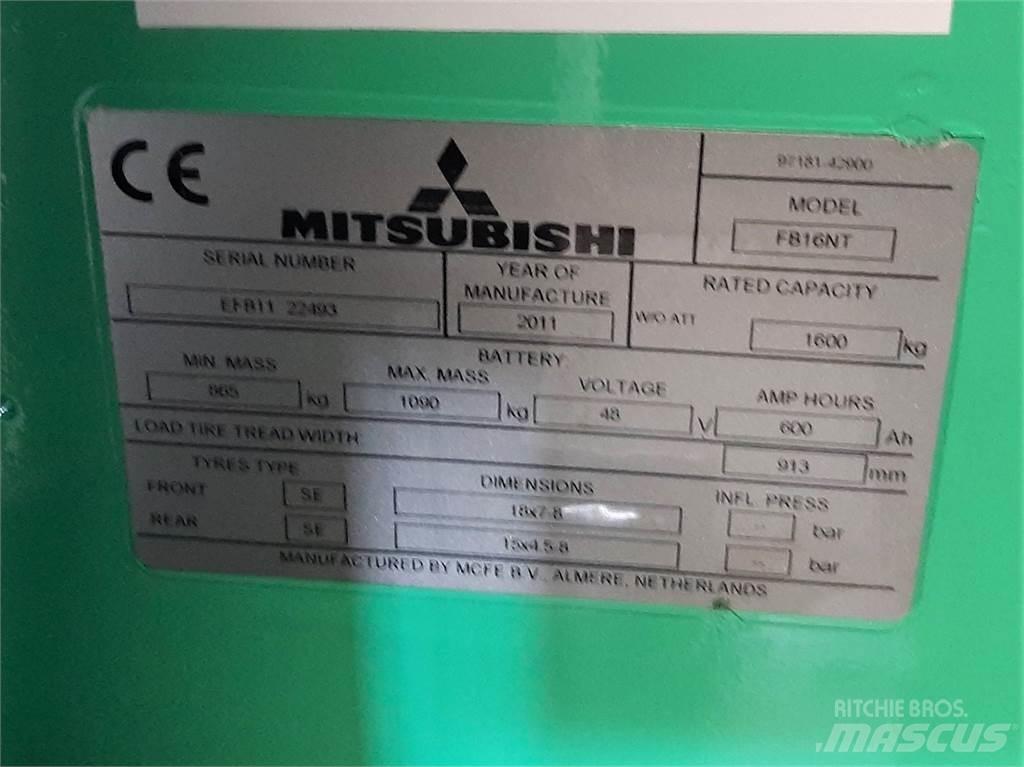 Mitsubishi FB16NT Elektrische heftrucks