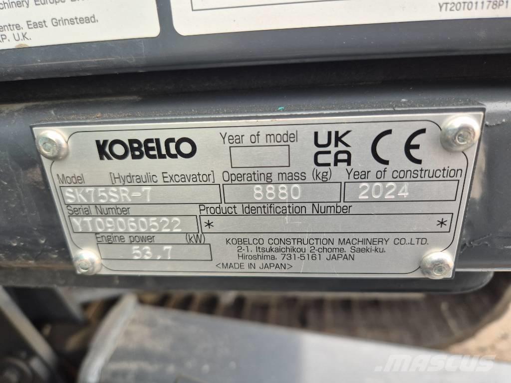 Kobelco SK75SR-7 Midigraafmachines 7t - 12t