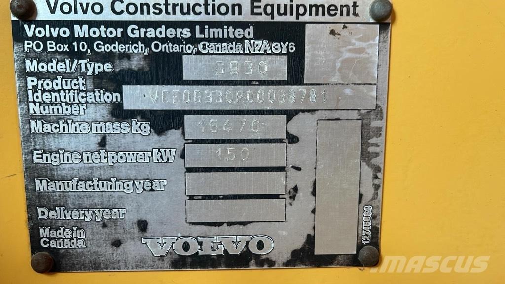 Volvo 930 G Graders