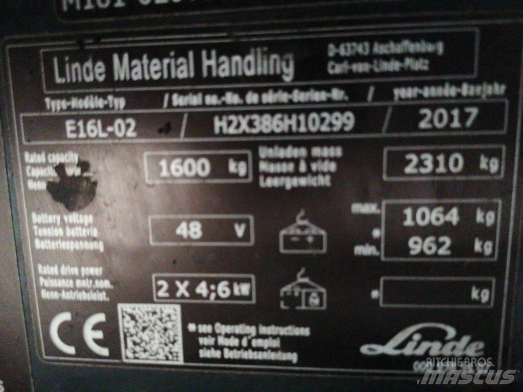 Linde E16L-02 Elektrische heftrucks