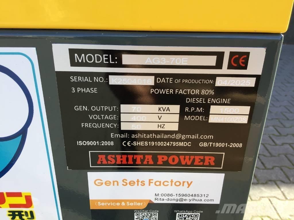 Ashita AG3-70E Diesel generatoren