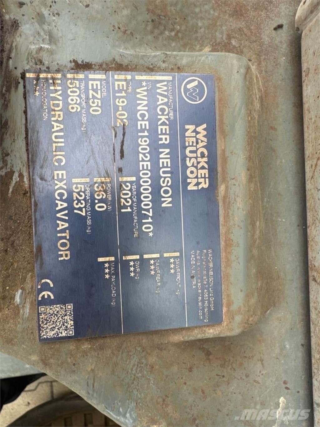 Wacker Neuson EZ50 Rupsgraafmachines