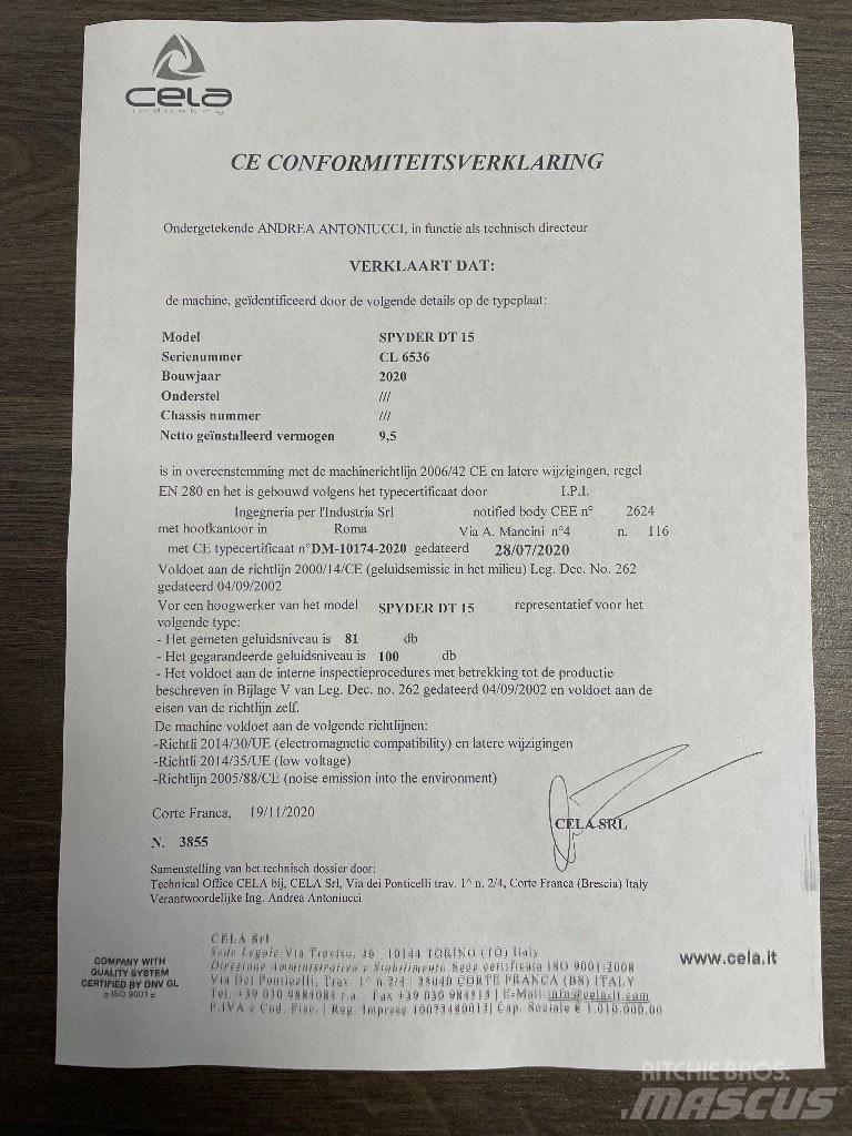 Cela DT 15 SOLD Knikarmhoogwerkers