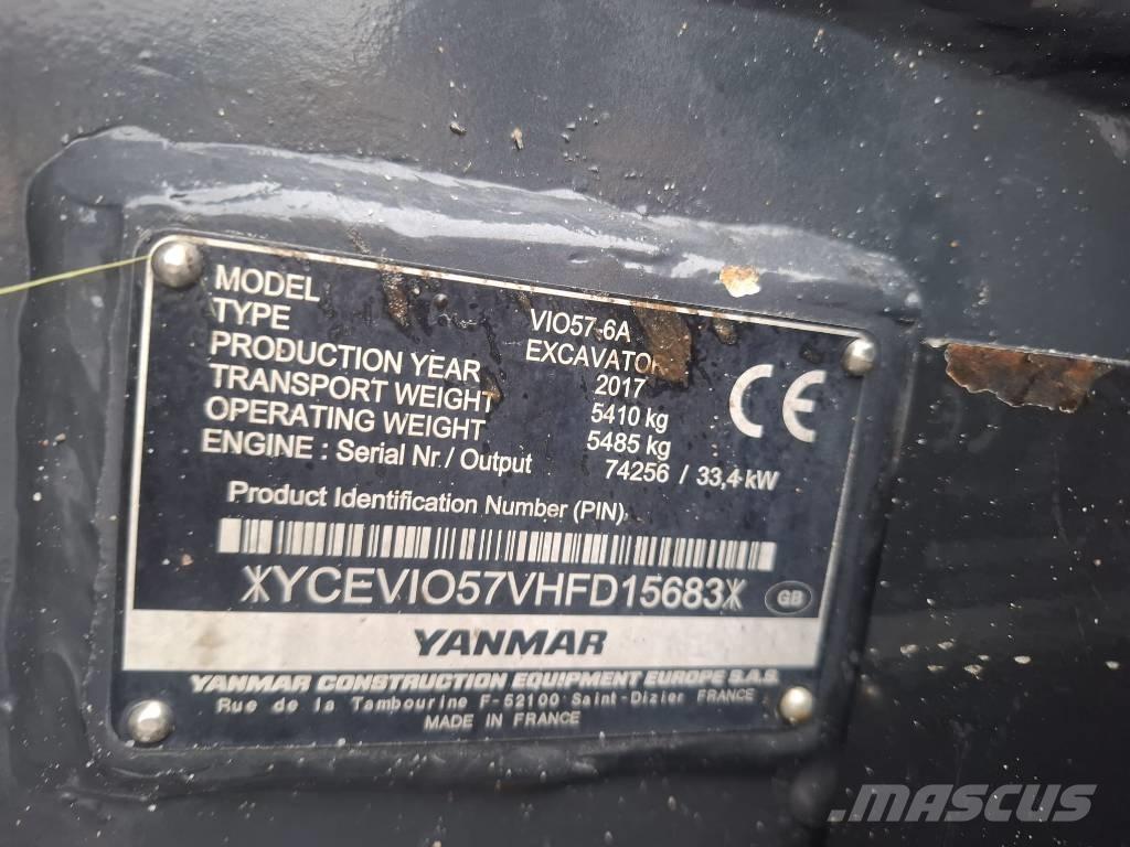 Yanmar Vio 57-6A Minigraafmachines < 7t