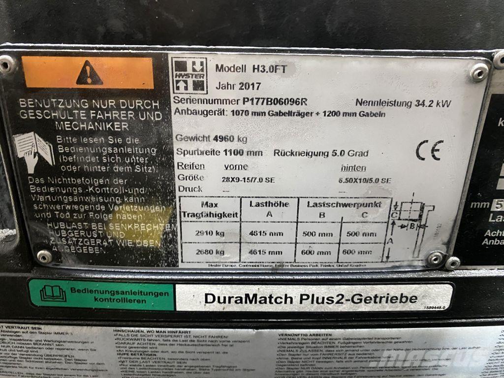 Hyster H3.0FT Diesel heftrucks