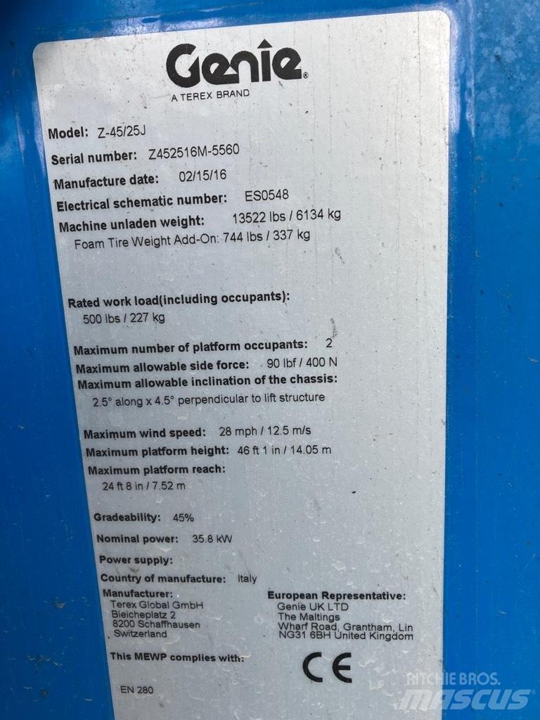 Genie Z 45/25 J Knikarmhoogwerkers