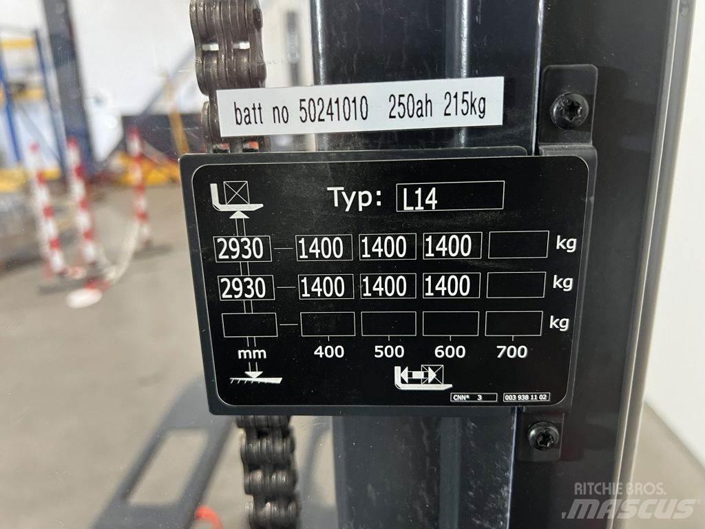 Linde L14 Meeloop stapelaar