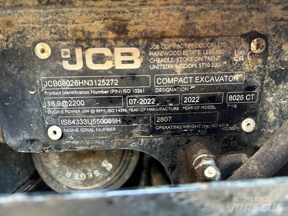 JCB 8026 CTS Minigraafmachines < 7t