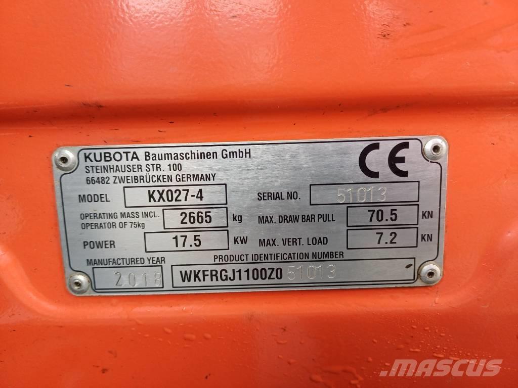 Kubota KX027-4 Minigraafmachines < 7t