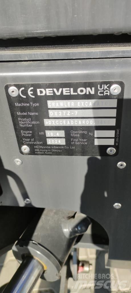 Develon DX 27 Z-7 Minigraafmachines < 7t
