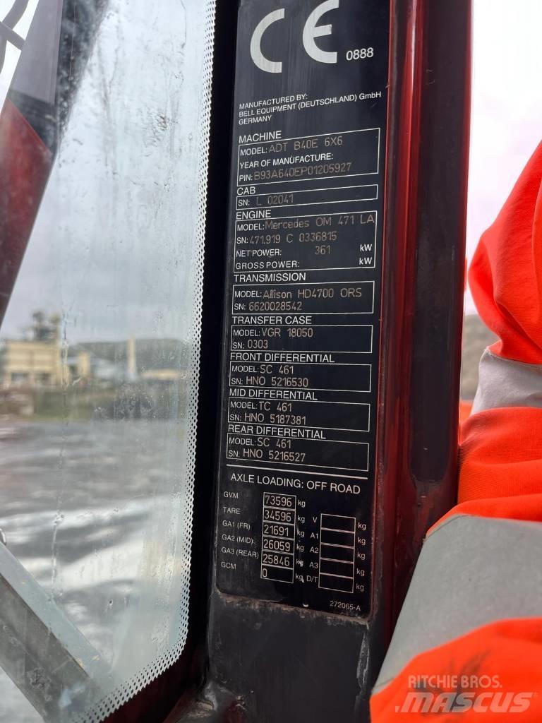 Bell B40 6x6 Knik dumptrucks