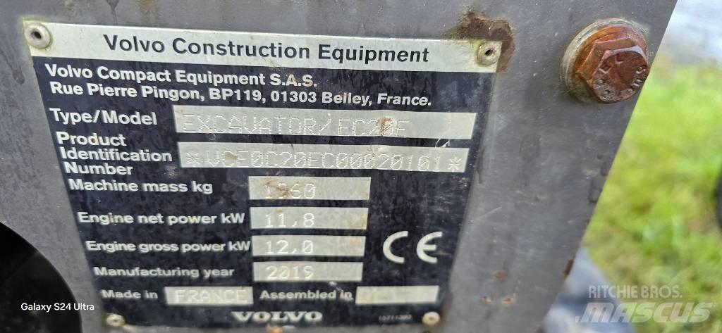 Volvo EC 20 E Minigraafmachines < 7t