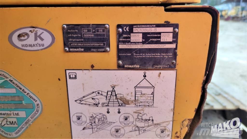 Komatsu PC 138 US-8 Rupsgraafmachines