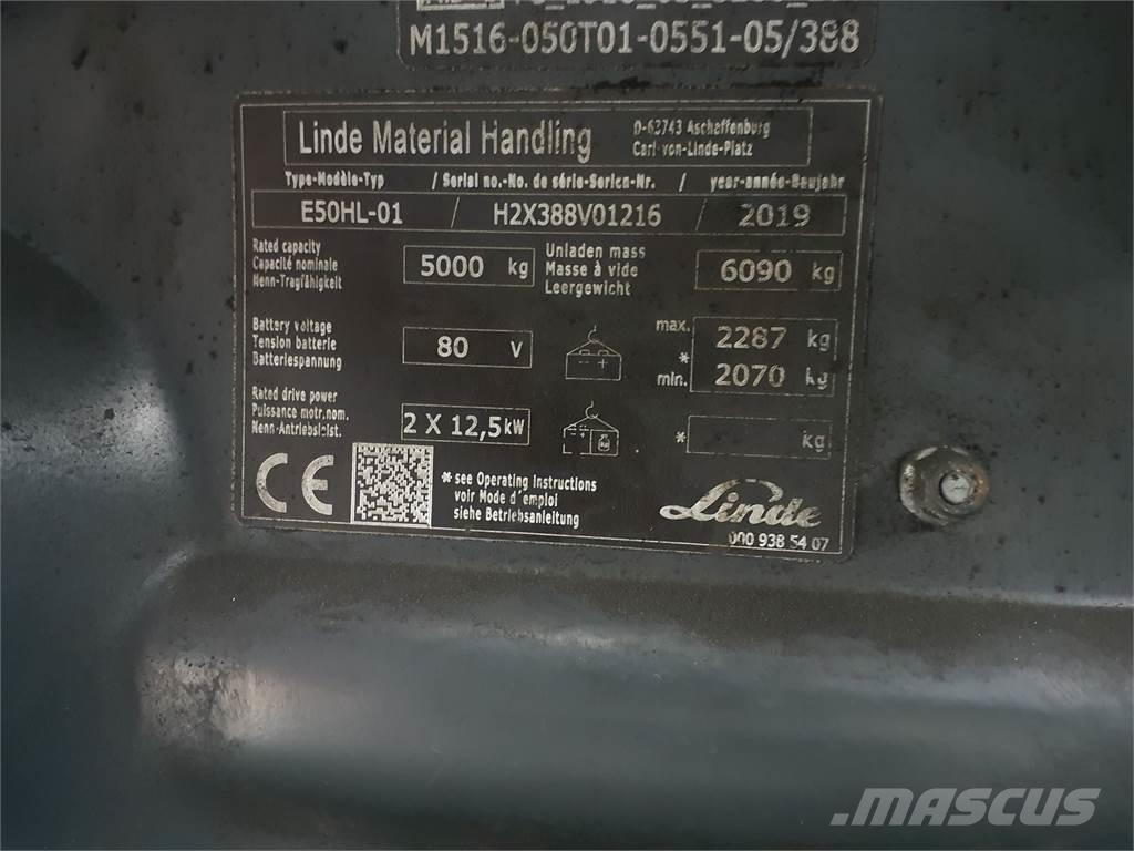 Linde E50HL Elektrische heftrucks