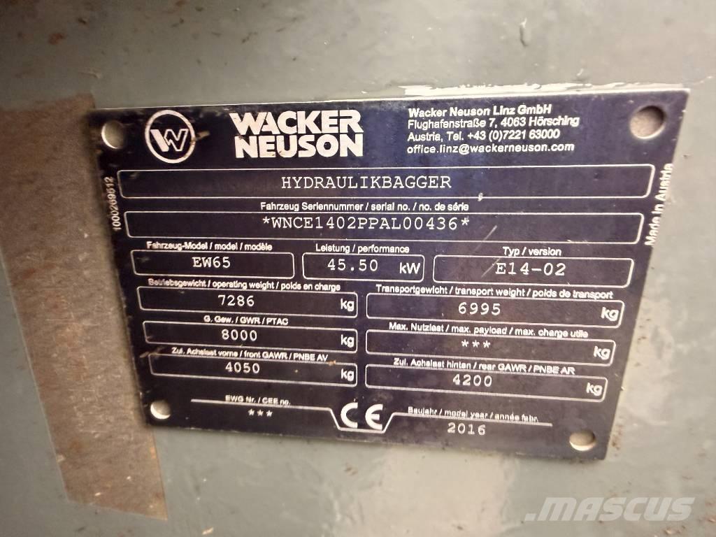 Wacker Neuson EW65 Wielgraafmachines
