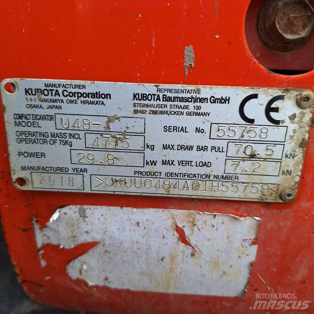 Kubota U 48-4 Minigraafmachines < 7t