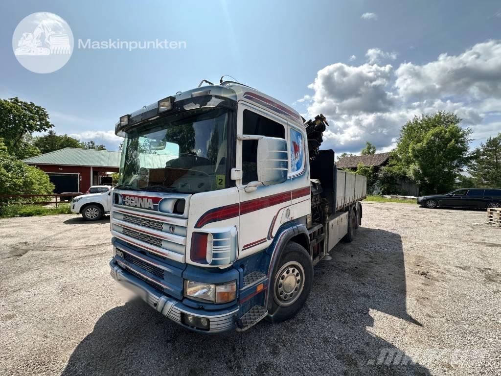 Scania P 114-380 Vlakke laadvloer met kraan