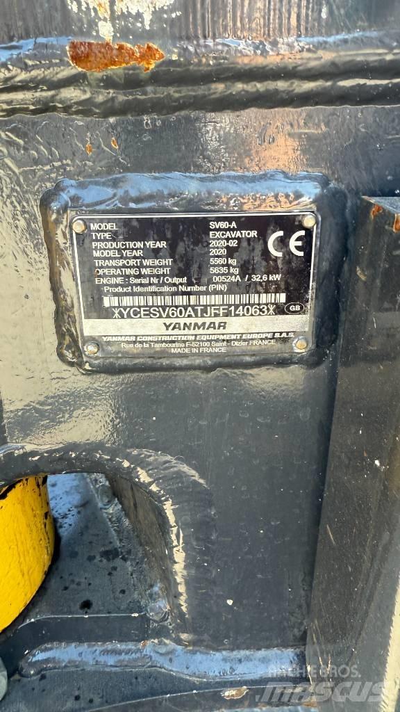Yanmar SV 60 Minigraafmachines < 7t