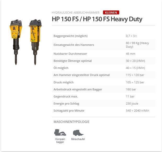 Indeco HP 150 FS Hamers en brekers
