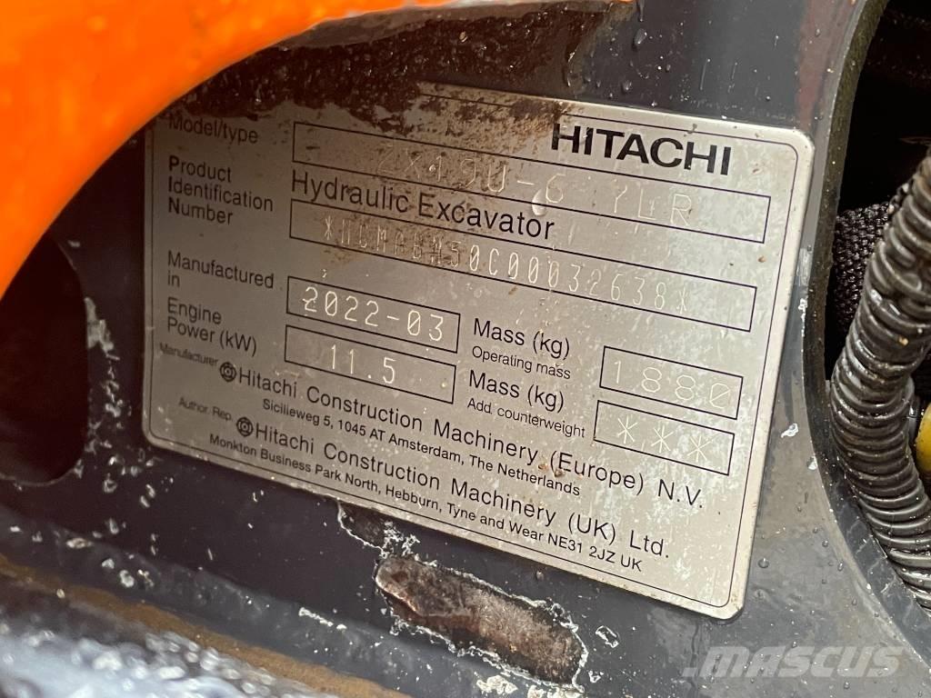 Hitachi ZX 19 U-6 Minigraafmachines < 7t