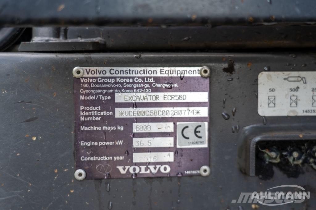 Volvo ERC58D Minigraafmachines < 7t