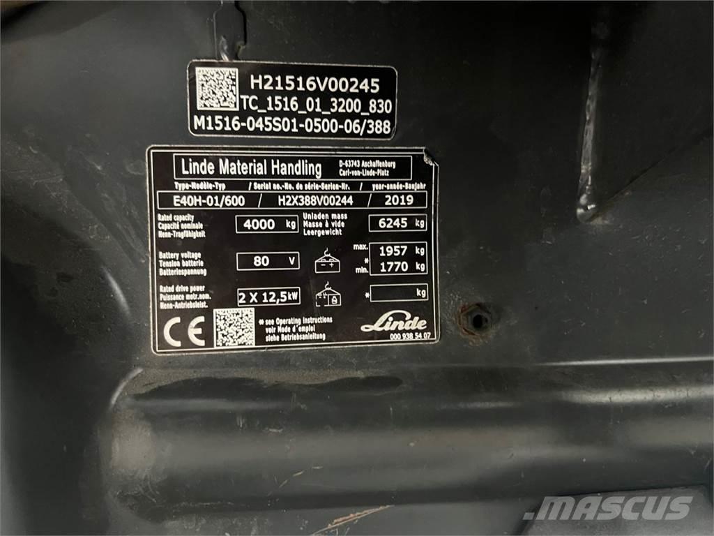 Linde E40H-01/600 Elektrische heftrucks