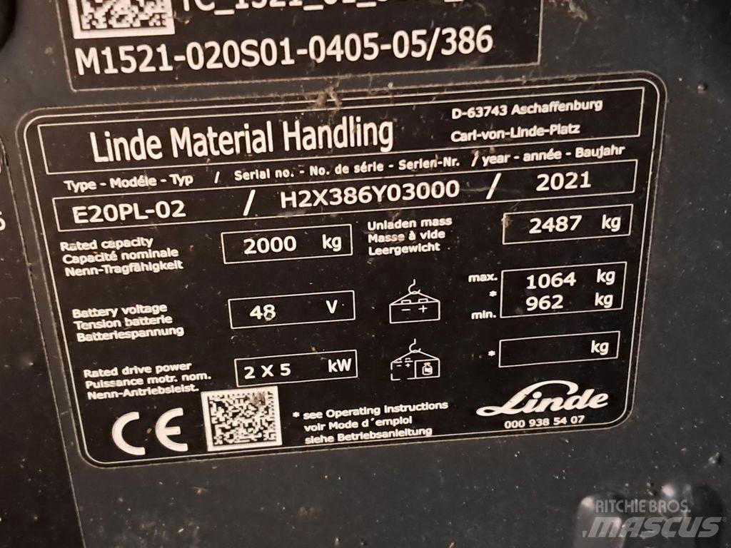 Linde E20PL-02 Elektrische heftrucks