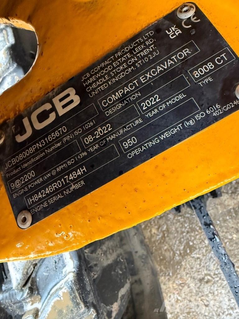 JCB 8008 CTS Minigraafmachines < 7t