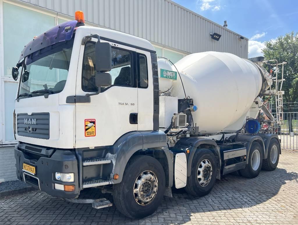 MAN TGA 32.360       9m3 Betonmixers en pompen