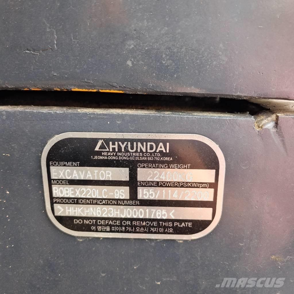 Hyundai RX220LC-9S Rupsgraafmachines
