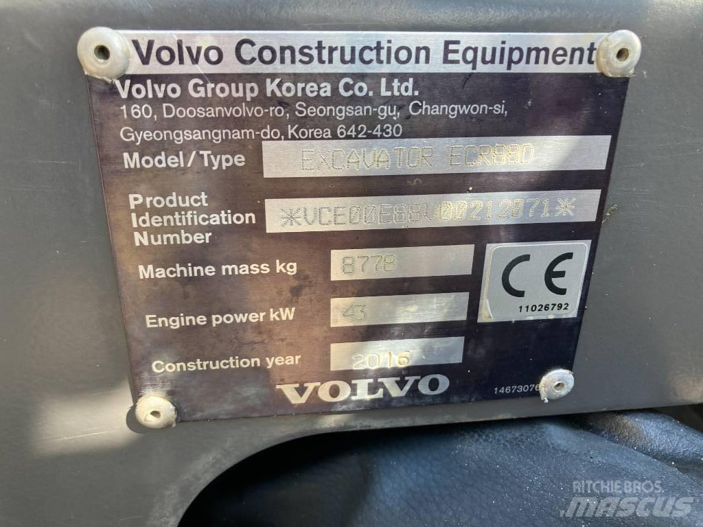 Volvo ECR 88 D Midigraafmachines 7t - 12t