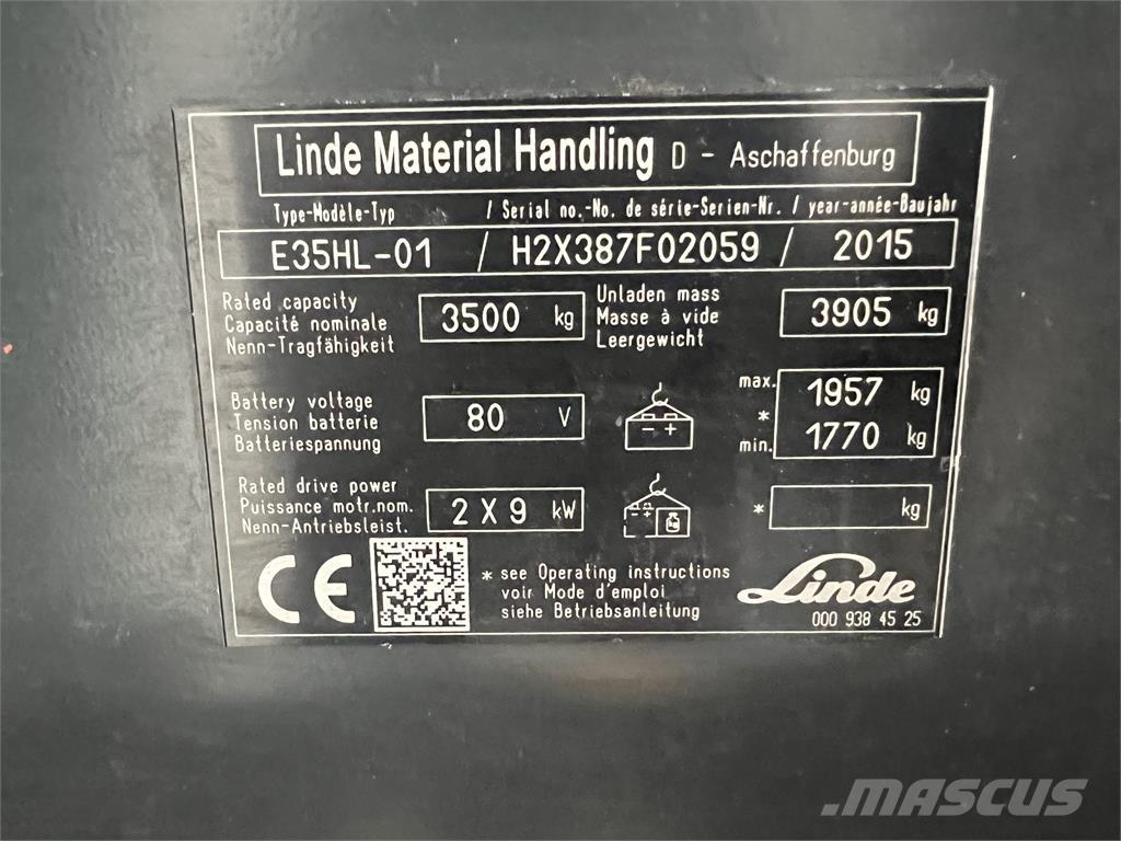 Linde E35HL-01 Elektrische heftrucks