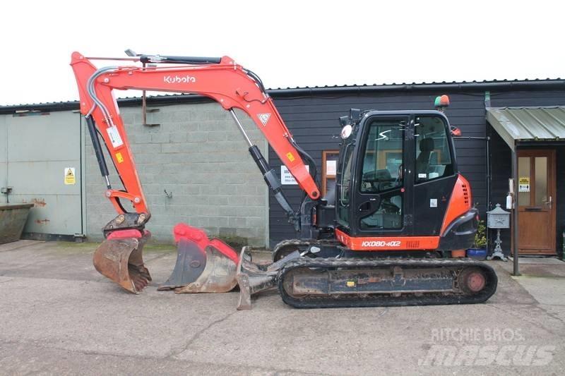 Kubota KX 080-4 Midigraafmachines 7t - 12t