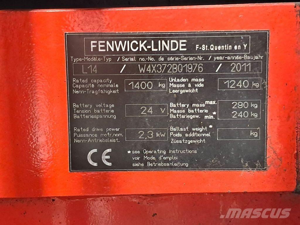 Linde L14 Meeloop stapelaar