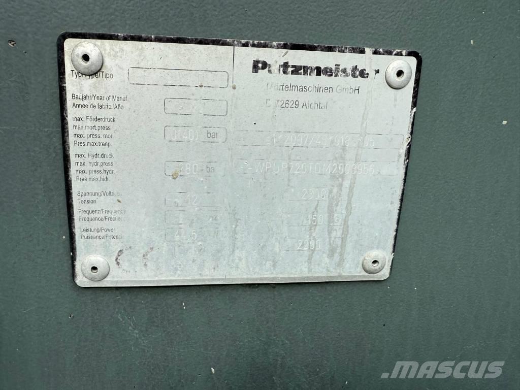 Putzmeister P 720 TD Betonpomptrucks