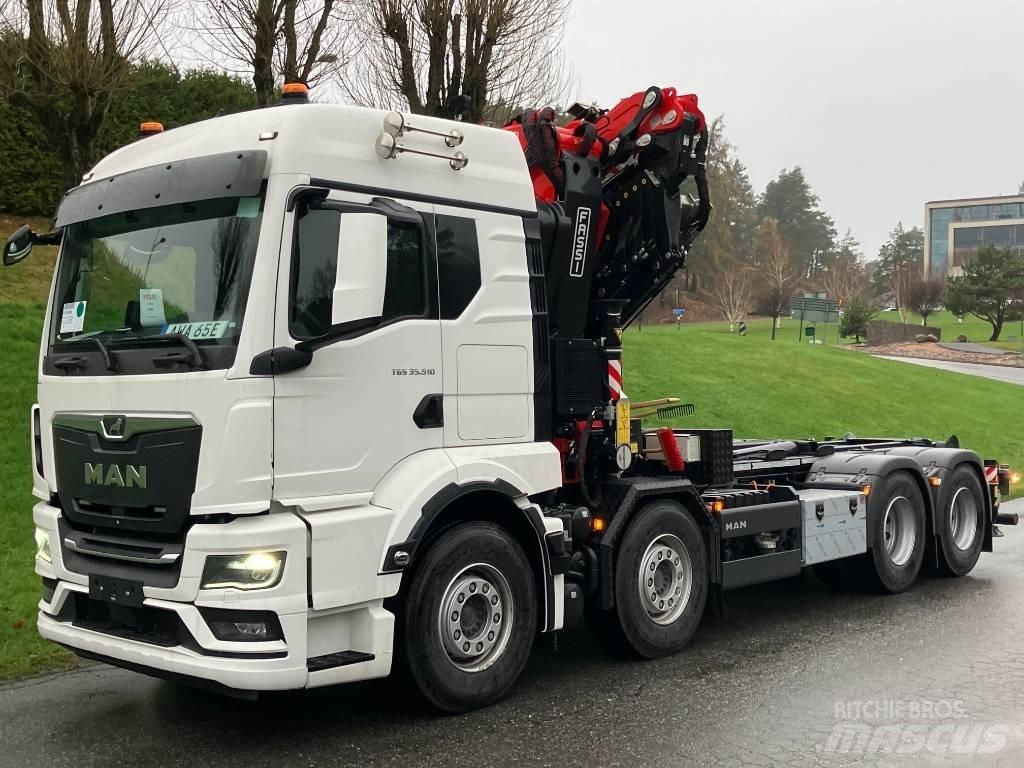 MAN TGS 35.510 Vlakke laadvloer met kraan