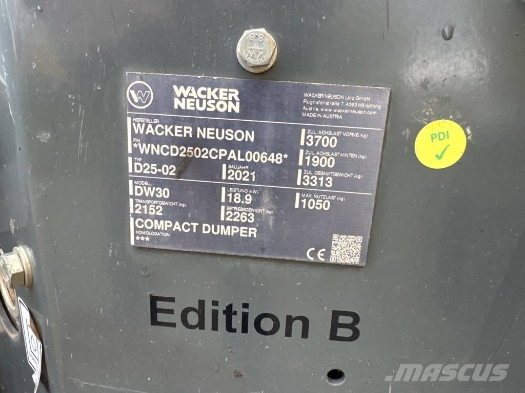 Wacker Neuson DW30 Mini Dumpers