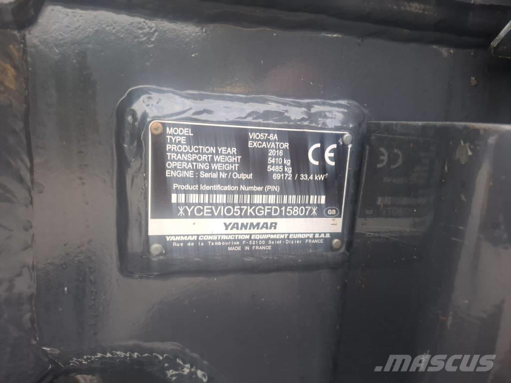 Yanmar vio 57-6A Minigraafmachines < 7t