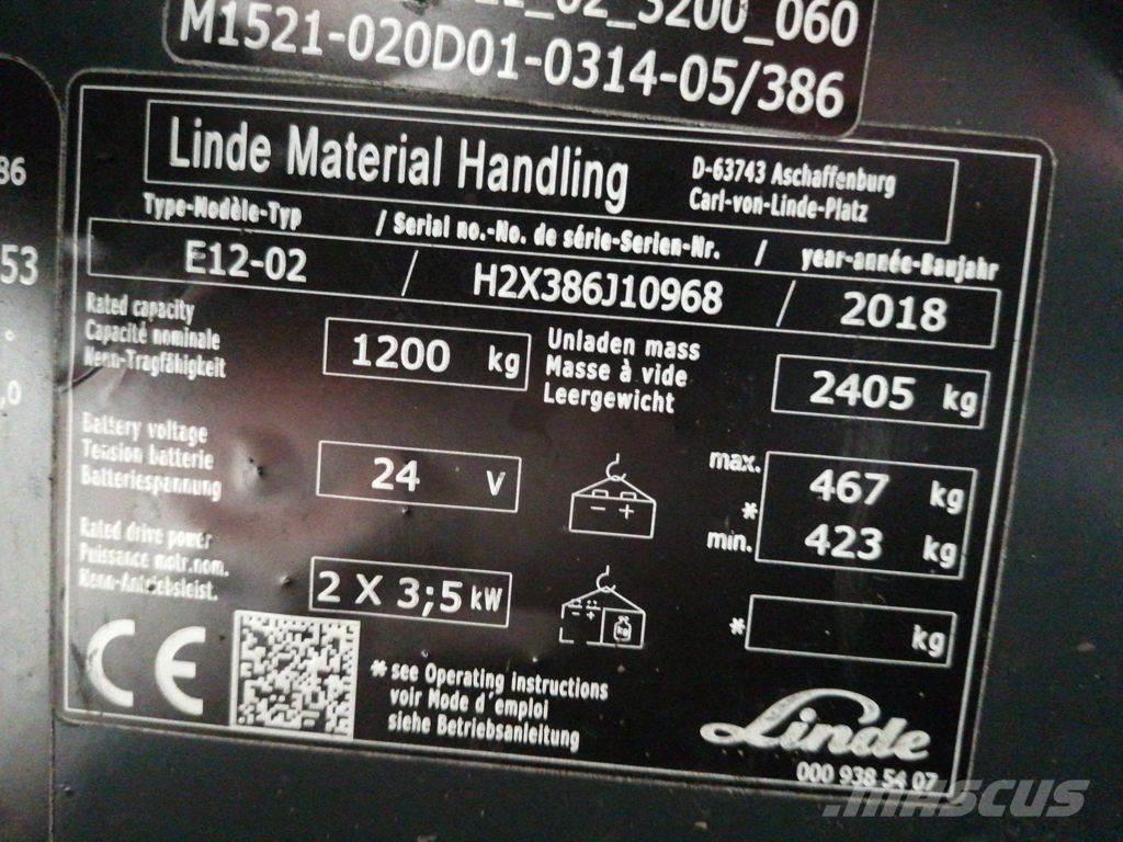 Linde E12-02 Elektrische heftrucks