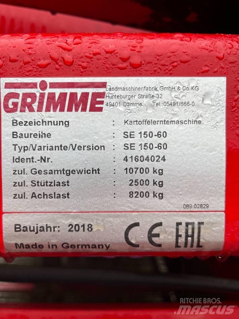Grimme SE 150-60 NB Aardappelrooiers