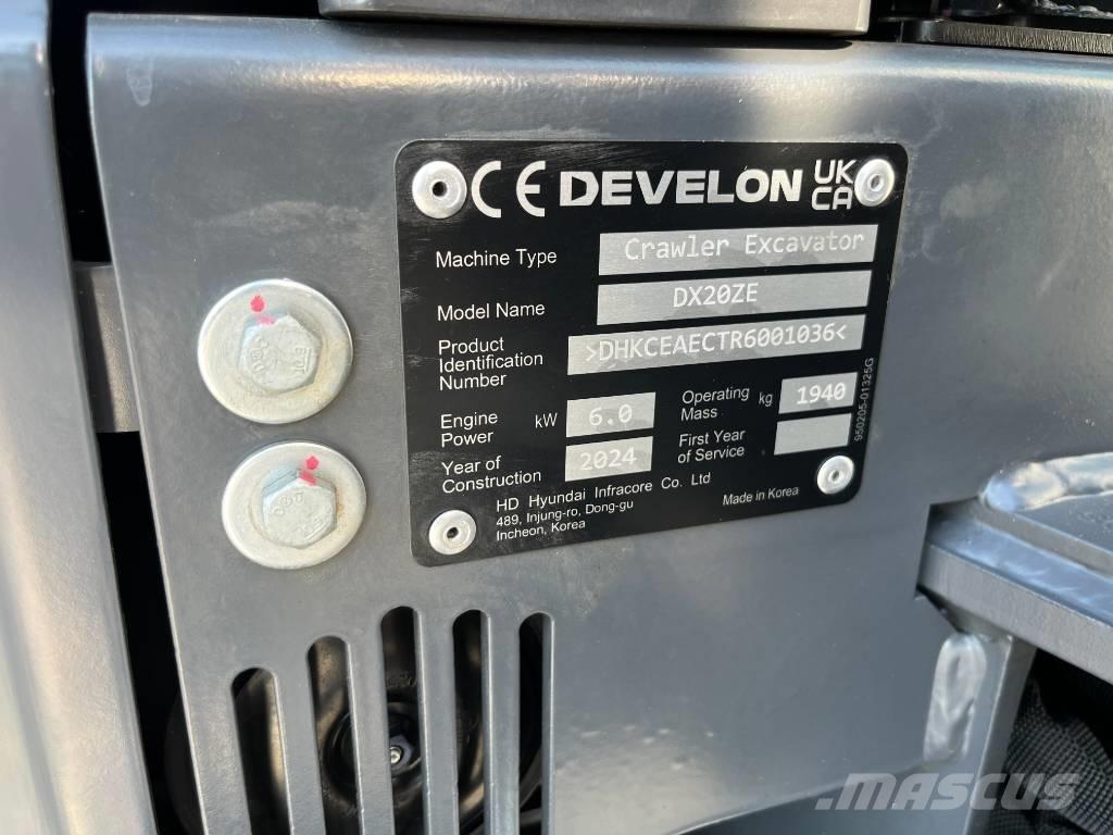 Develon DX 20 ZE Minigraafmachines < 7t