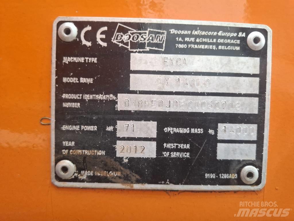 Doosan DX 140 LC Rupsgraafmachines