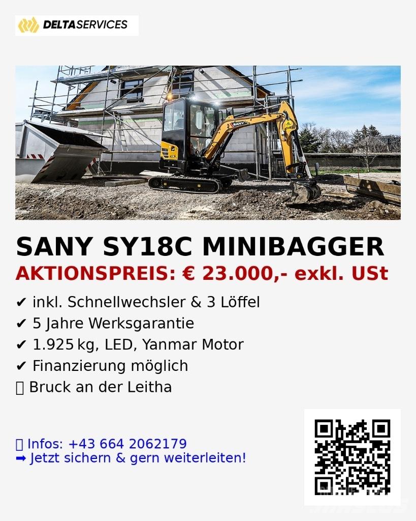 Sany SY 18 C Minigraafmachines < 7t