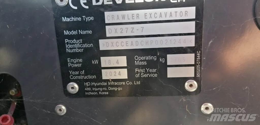 Doosan DX27Z-7 Minigraafmachines < 7t