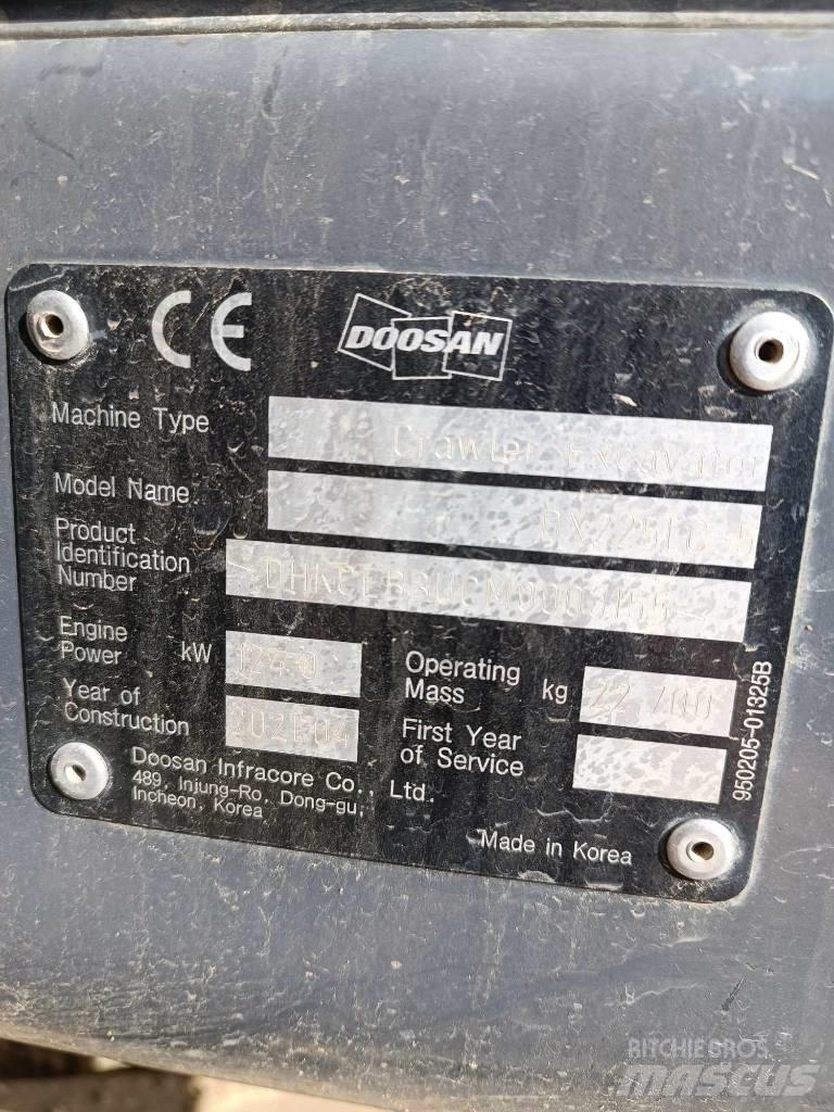 Doosan DX 225 LC-5 Rupsgraafmachines