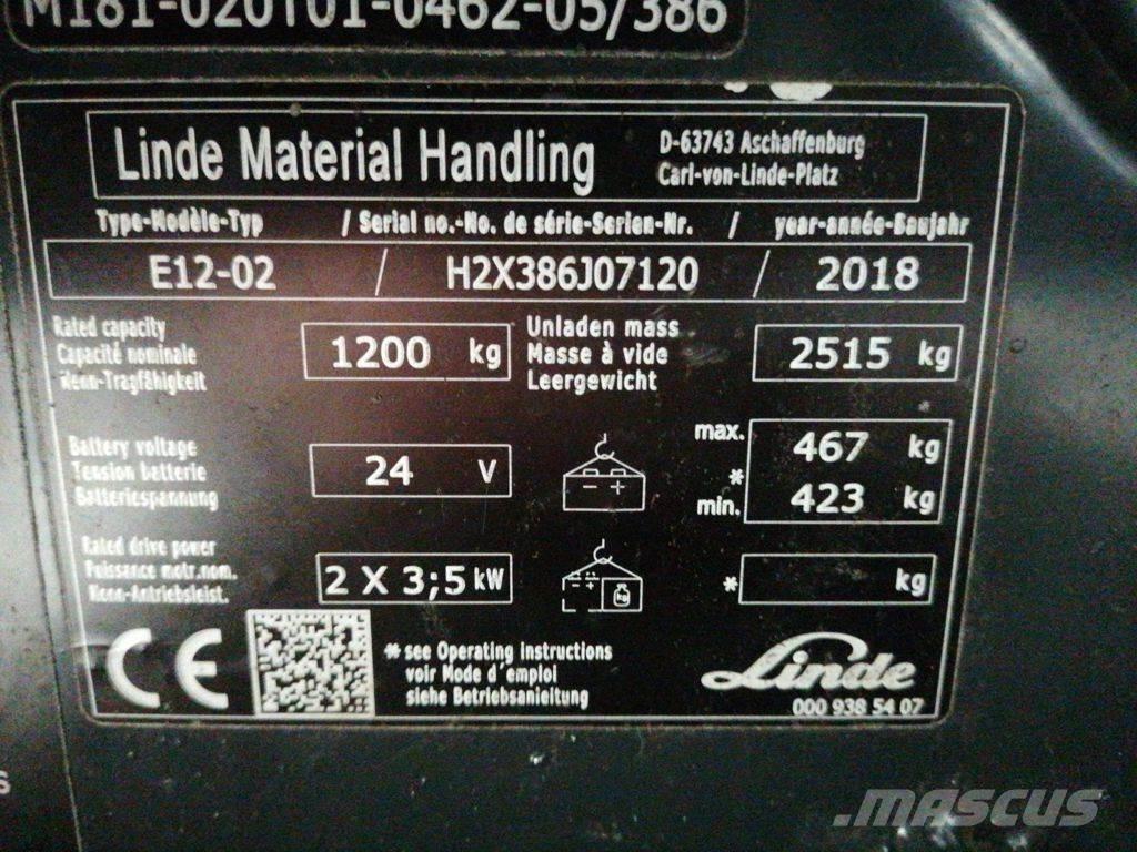 Linde E12-02 Elektrische heftrucks